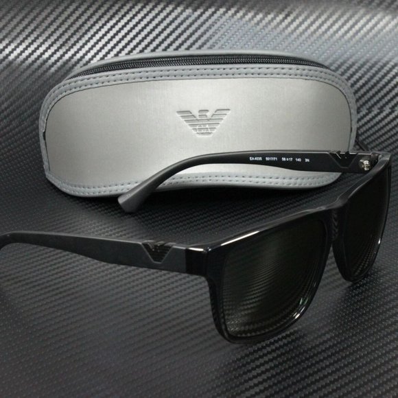 Emporio Armani Black 58mm Men's Sunglasses - Picture 3 of 3